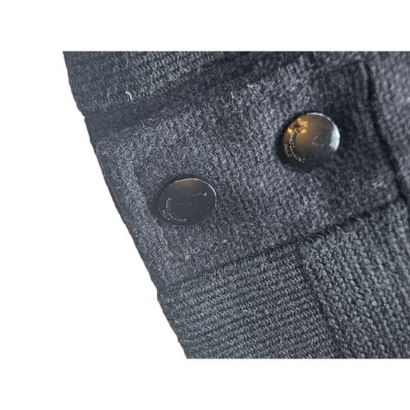 Saint Laurent Teddy Jacket Mens 52 Large Bomber Ribbed Collar Italy Paris Snap - Picture 16 of 16